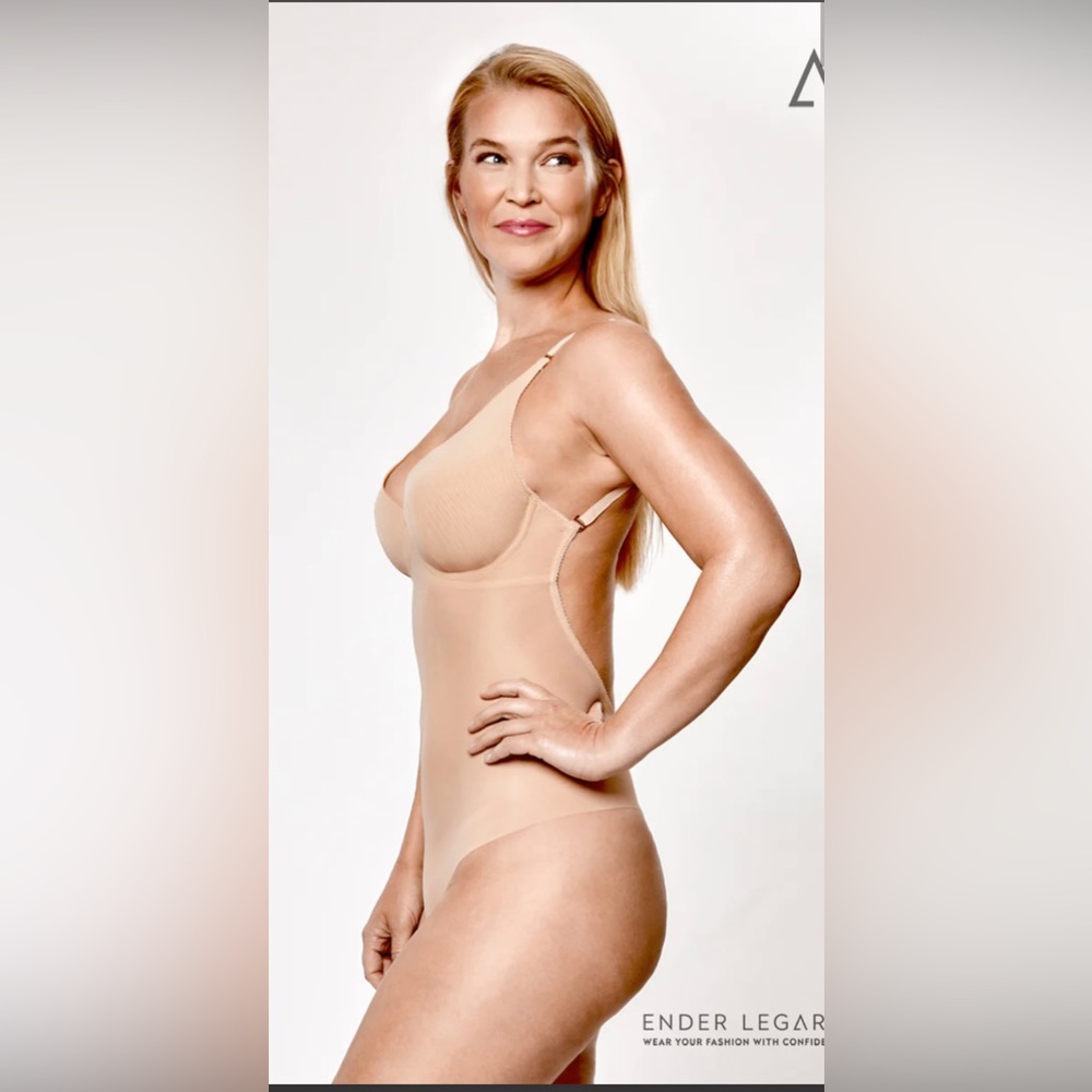 Ender Legard low back underwire bodysuit backless mesh no show bridal bra